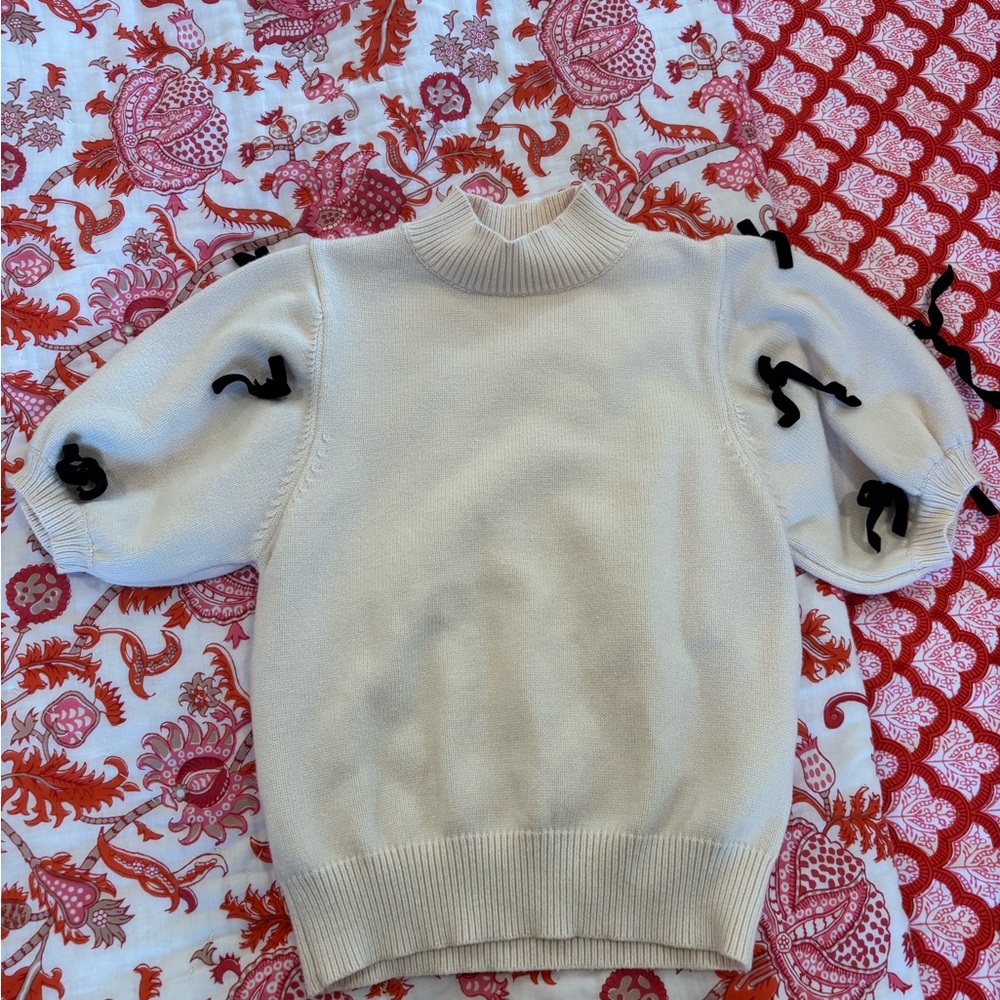 THML Cream Sweater with Black Accents